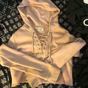 baby pink cropped sweater